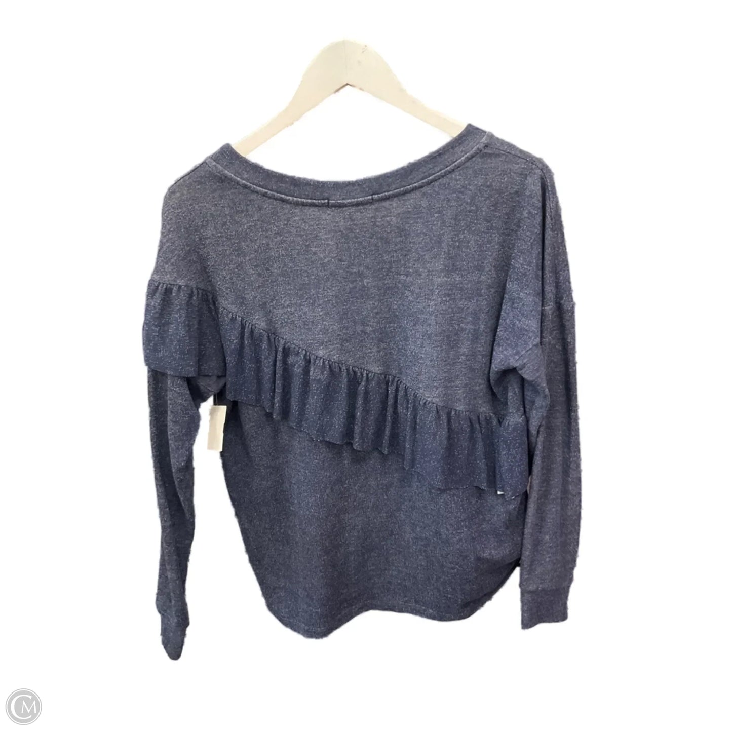 Top Long Sleeve By Pleione In Blue, Size: M