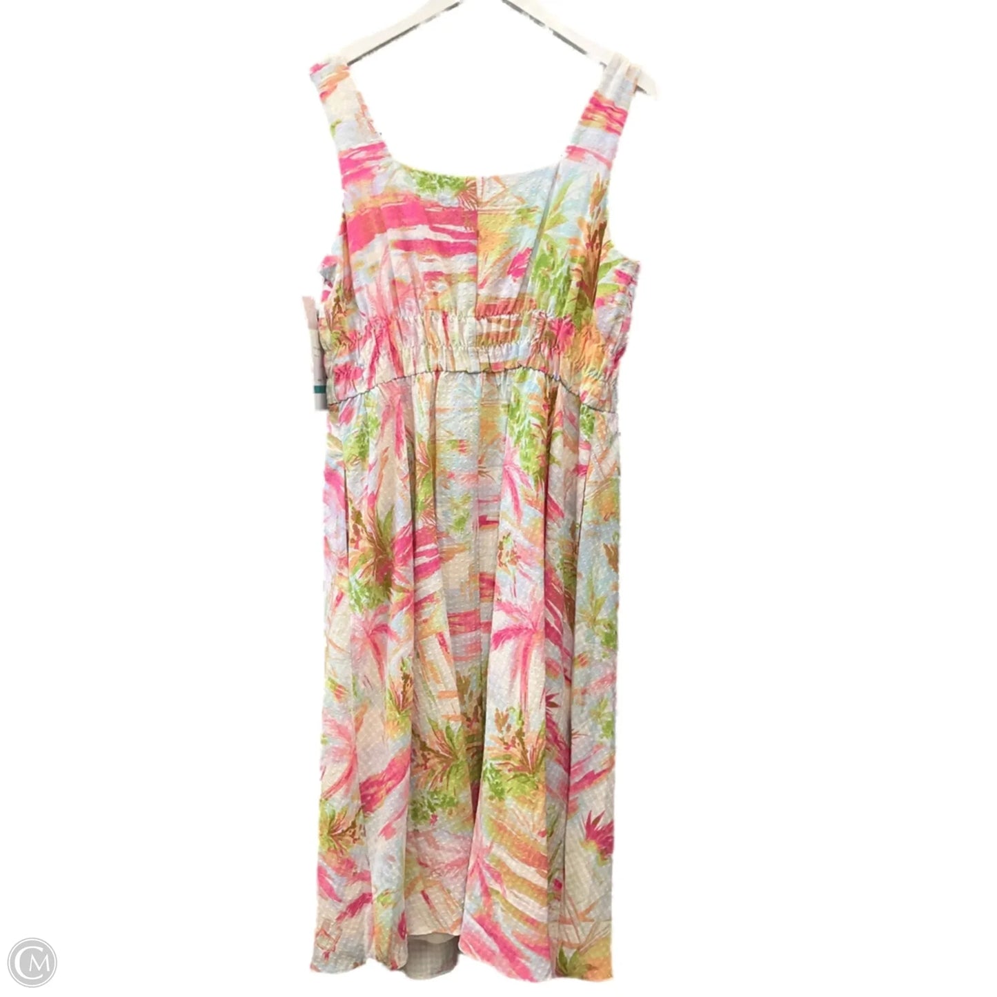 Dress Casual Midi By Clothes Mentor In Multi-colored, Size: 16