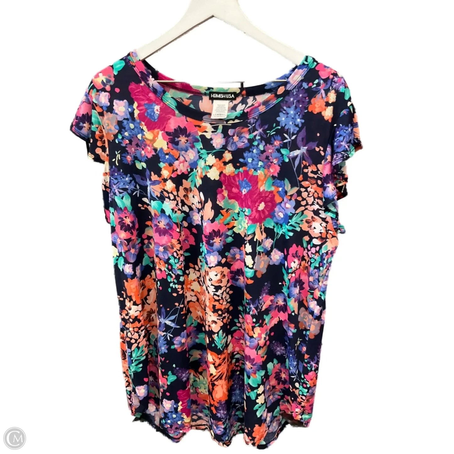 Top Short Sleeve By Heimish Usa In Blue, Size: 3x