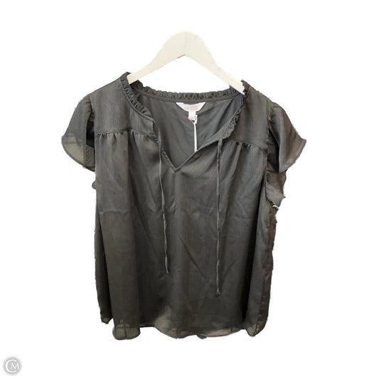 Top Short Sleeve By Lc Lauren Conrad In Green, Size: L