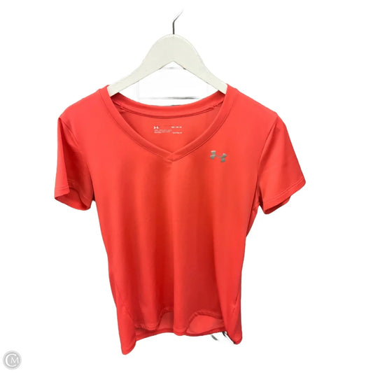 Top Short Sleeve By Under Armour In Orange, Size: M