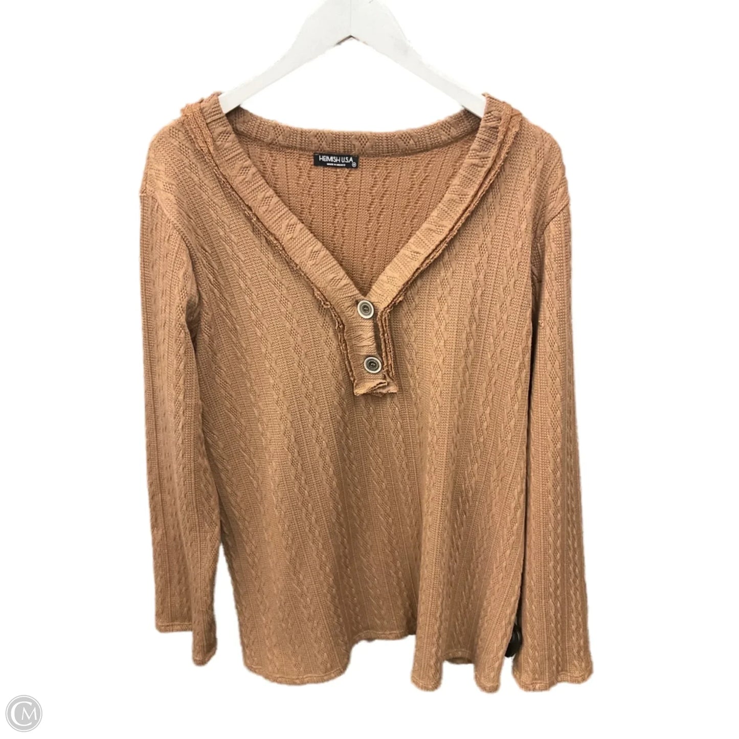 Sweater By Heimish Usa In Tan, Size: 1x