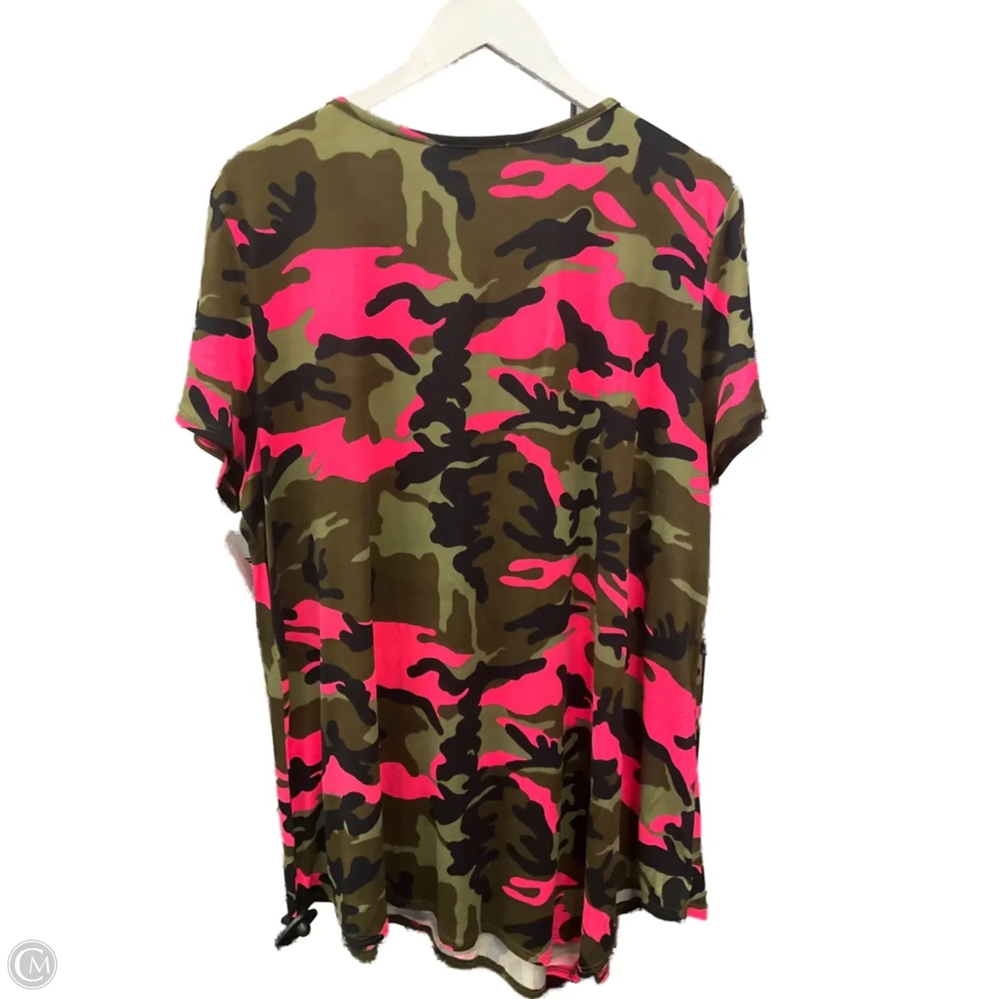 Tunic Short Sleeve By Clothes Mentor In Camouflage Print, Size: 3x
