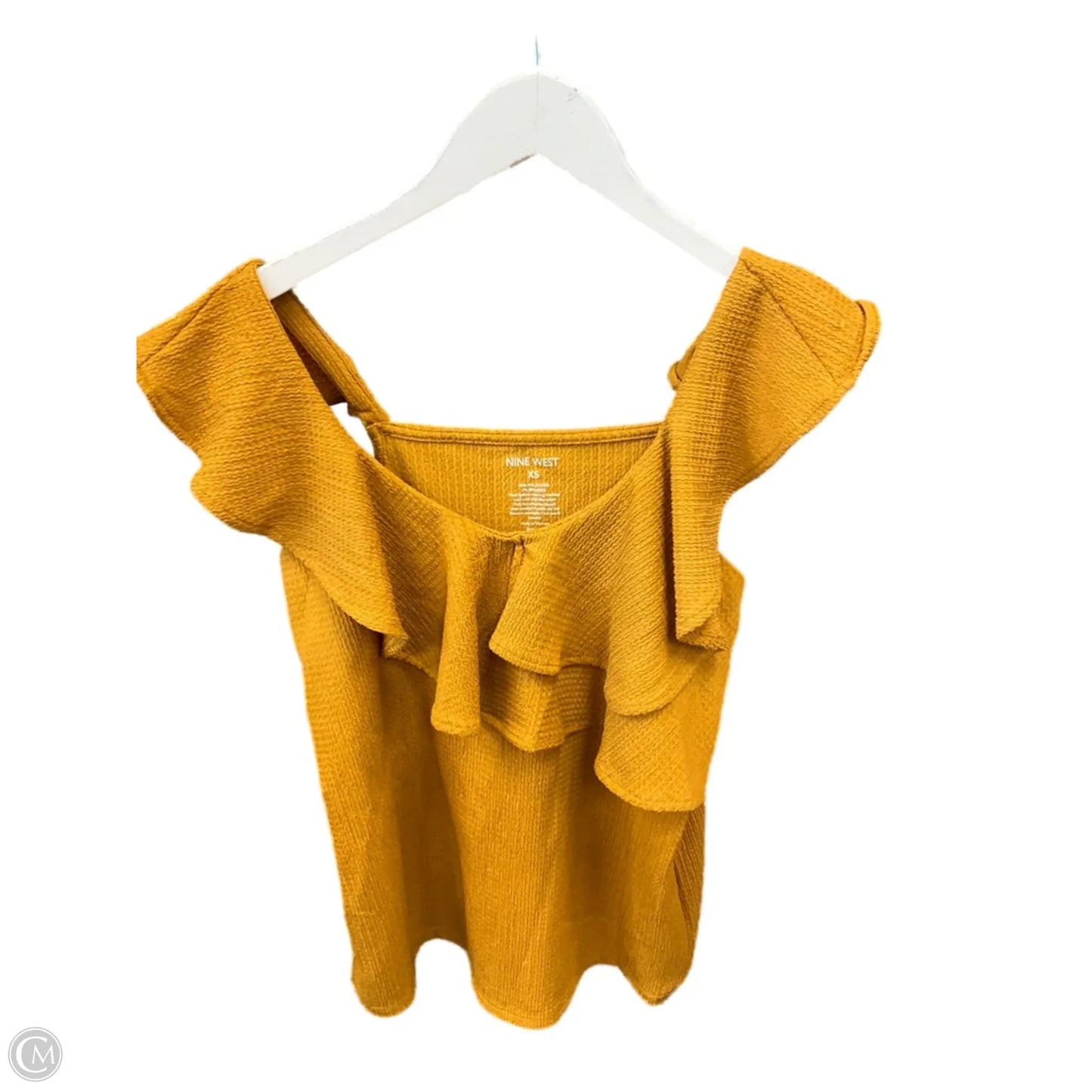 Top Sleeveless By Nine West In Gold, Size: Xs