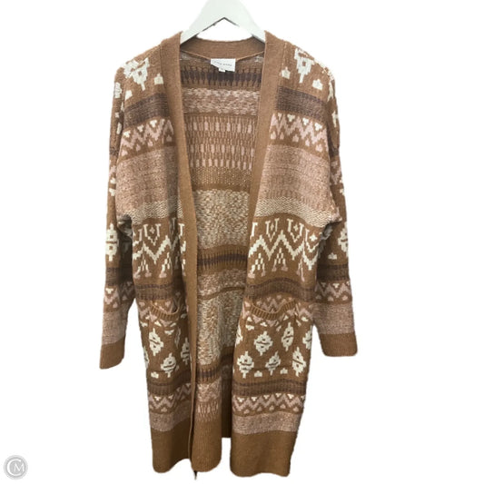 Cardigan By Pink Rose In Tan, Size: 1x