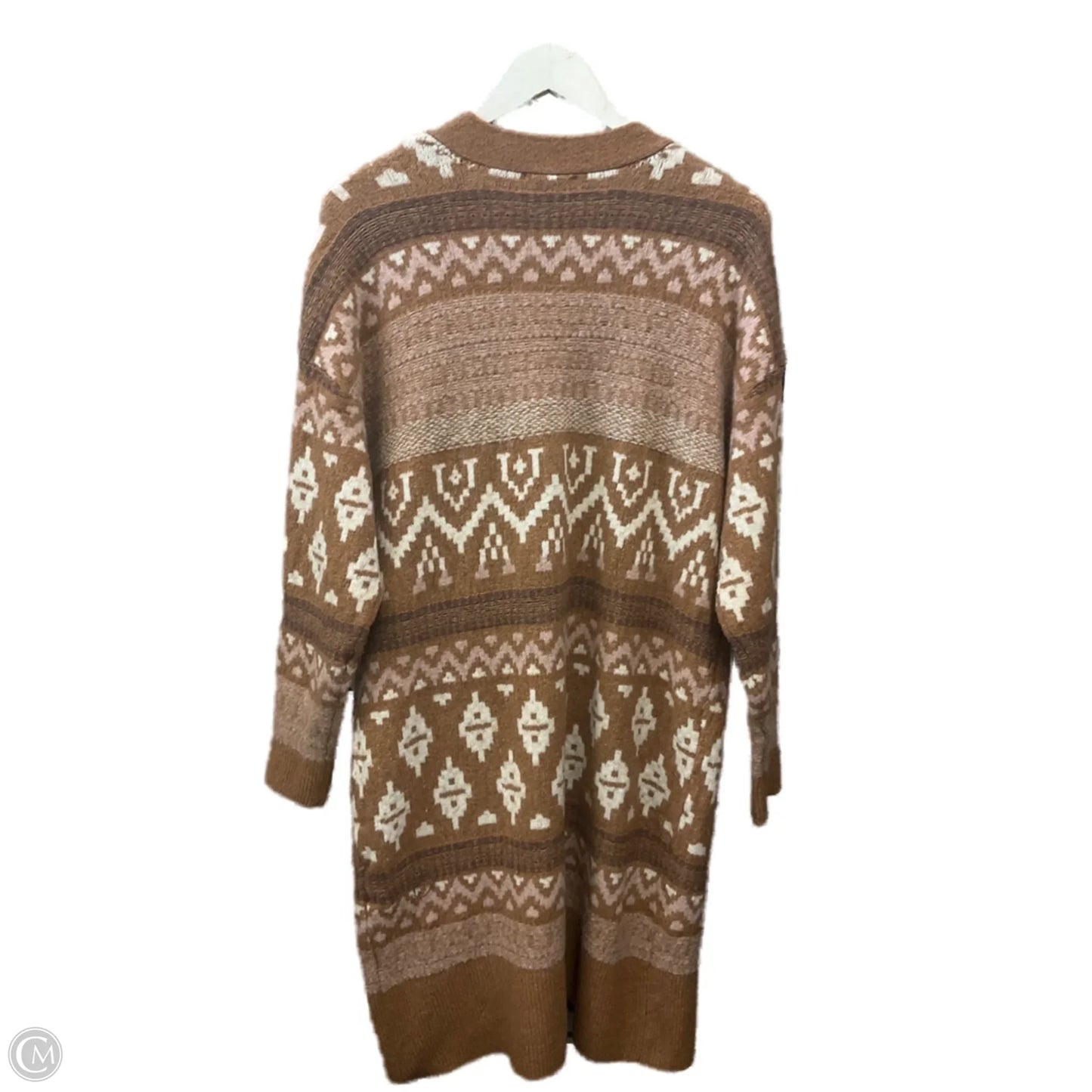 Cardigan By Pink Rose In Tan, Size: 1x