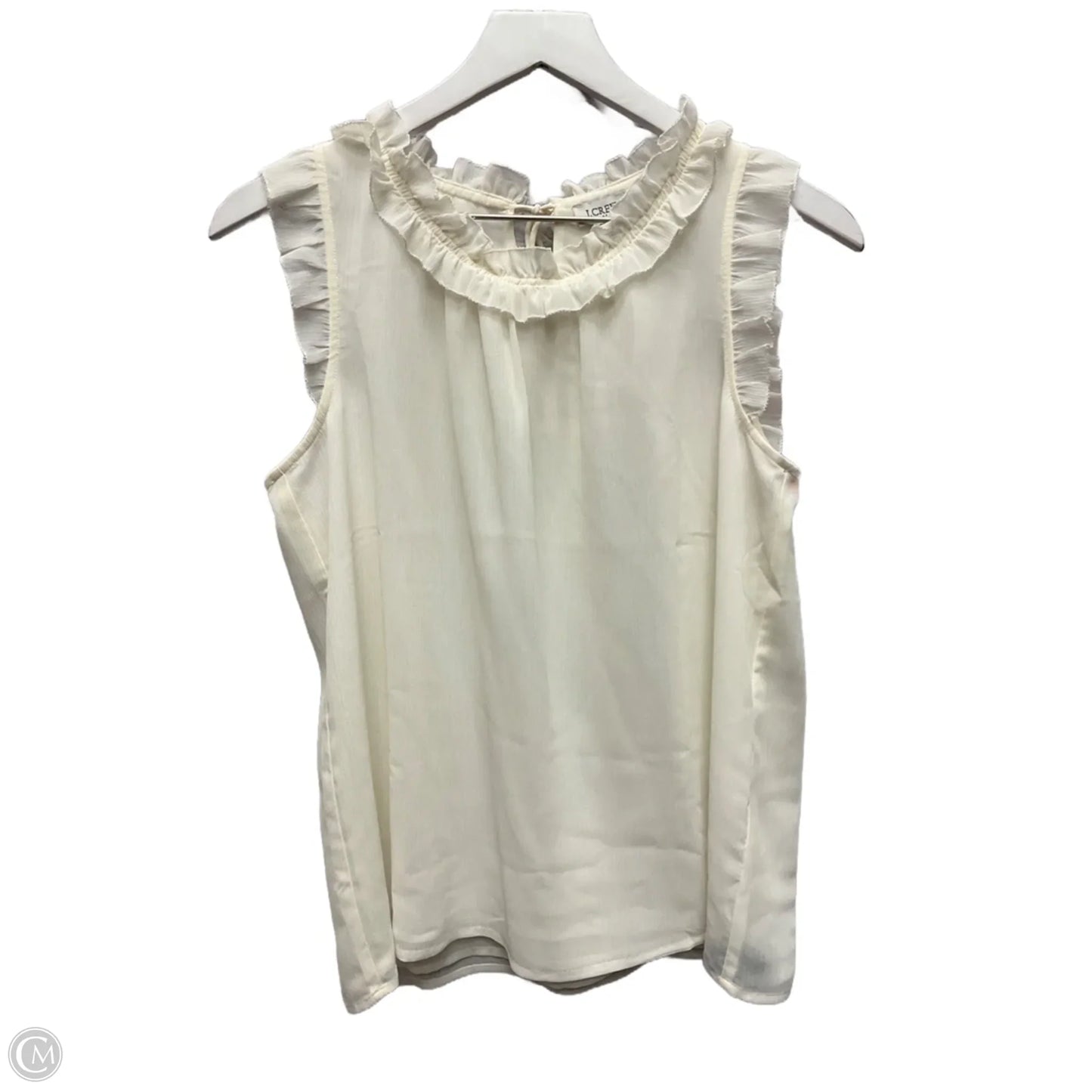 Top Sleeveless By J. Crew In Cream, Size: S