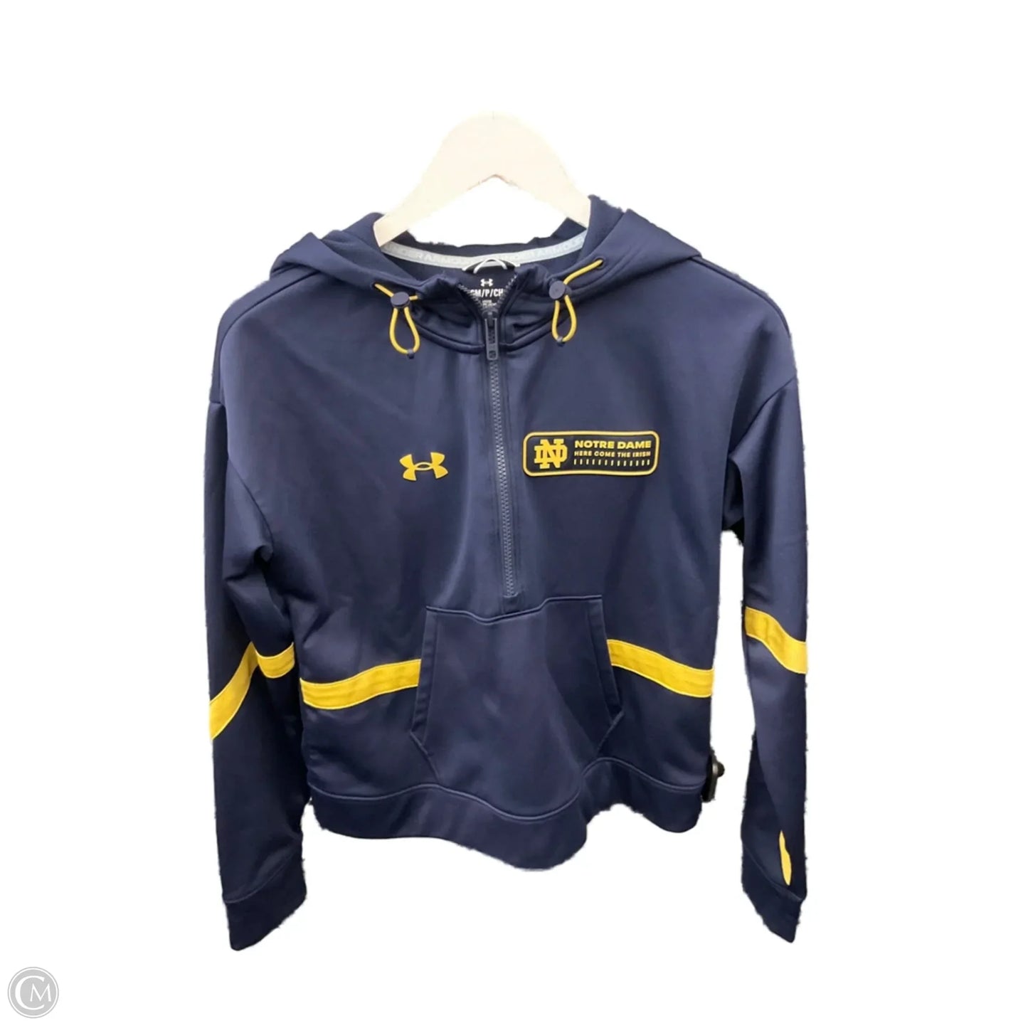 Athletic Sweatshirt Hoodie By Under Armour In Navy, Size: S