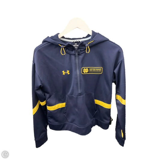 Athletic Sweatshirt Hoodie By Under Armour In Navy, Size: S