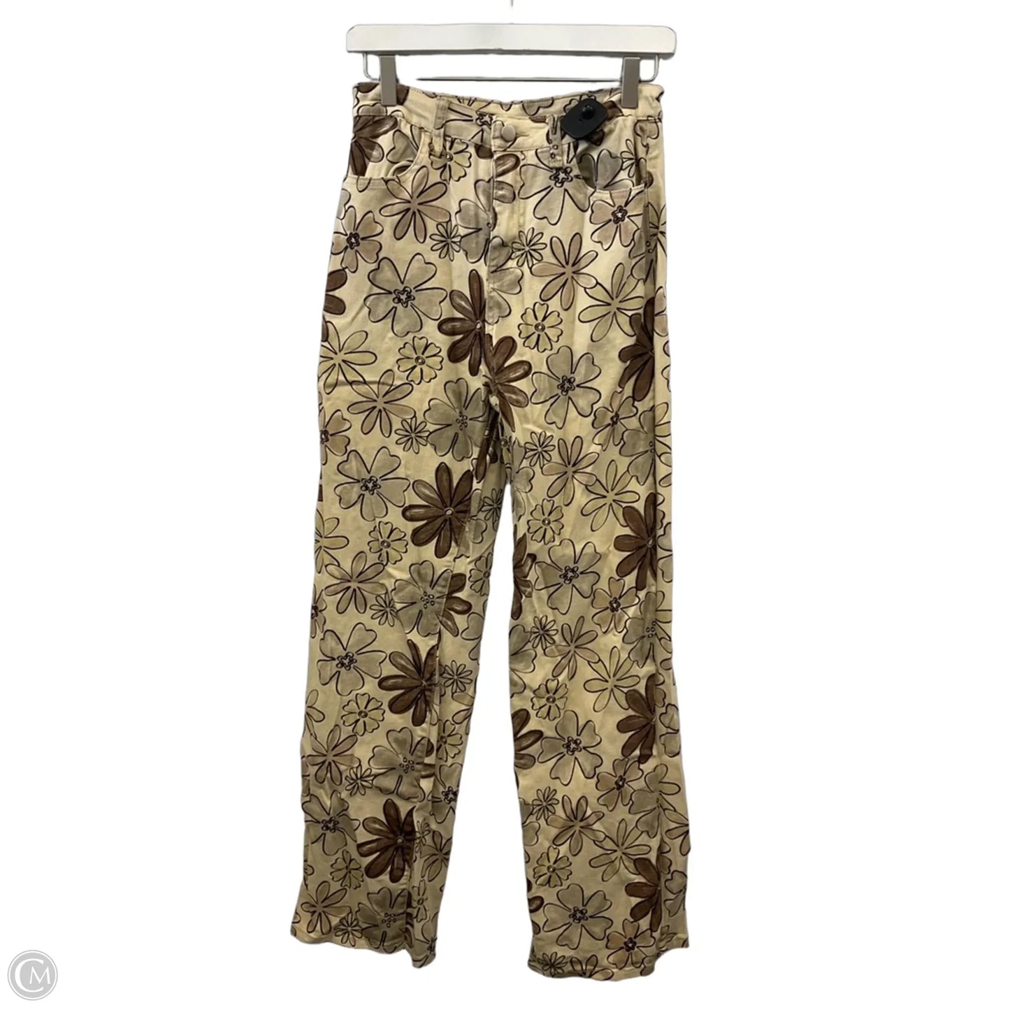 Jeans Wide Leg By Bailey Rose In Tan, Size: 4