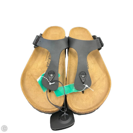 Sandals Flats By Birkenstock In Black, Size: 11