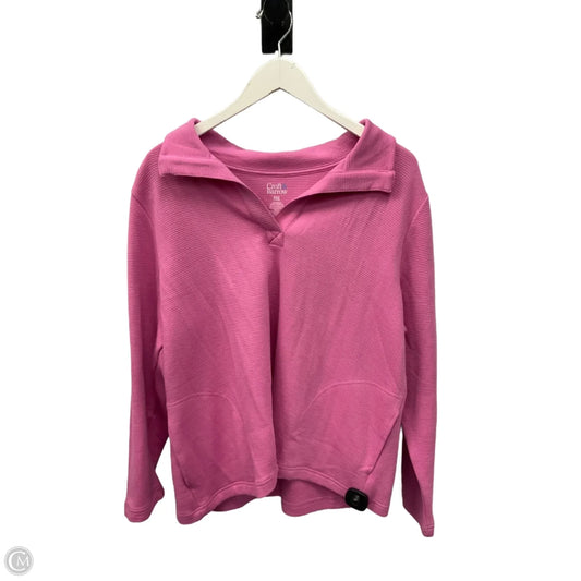 Sweatshirt Collar By Croft And Barrow In Pink, Size: Xxl