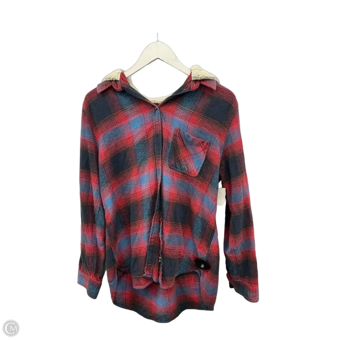 Jacket Shirt By American Eagle In Red, Size: Xl