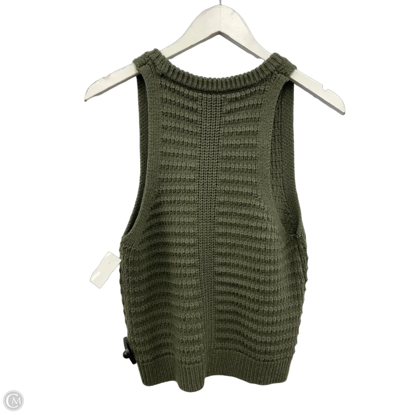 Vest Sweater By Clothes Mentor In Green, Size: M