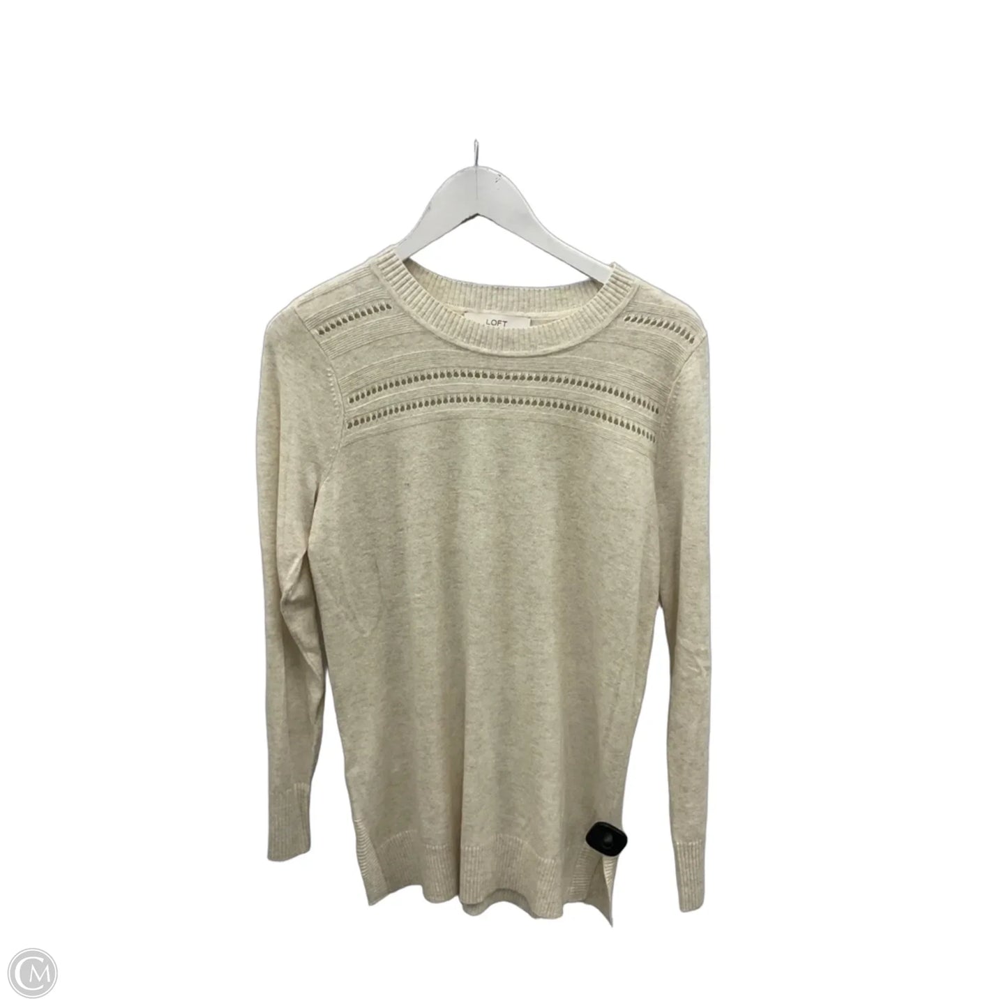 Sweater By Loft In Cream, Size: M