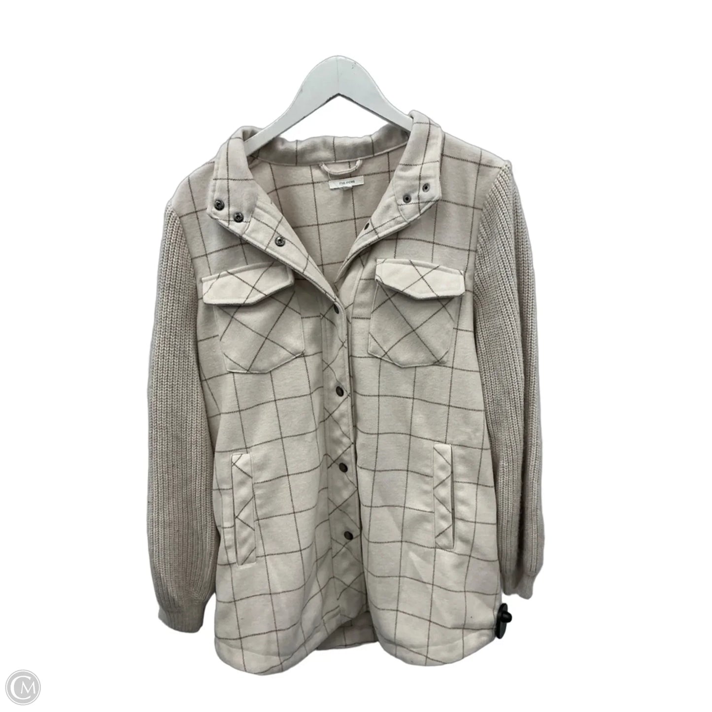Jacket Shirt By Maurices In Cream, Size: M
