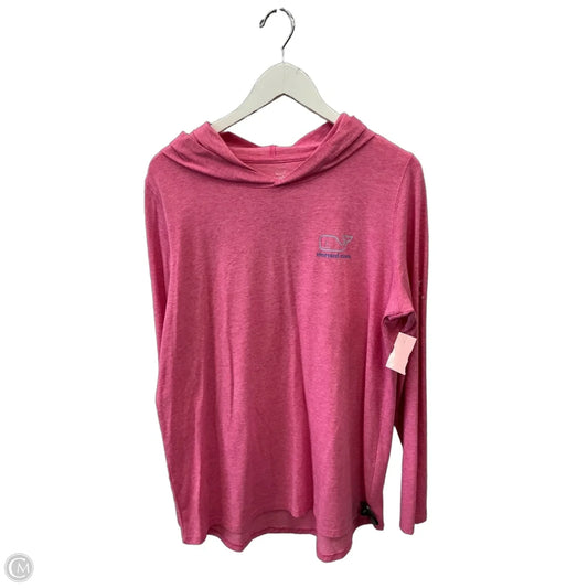 Athletic Top Long Sleeve Collar By Vineyard Vines In Pink, Size: L