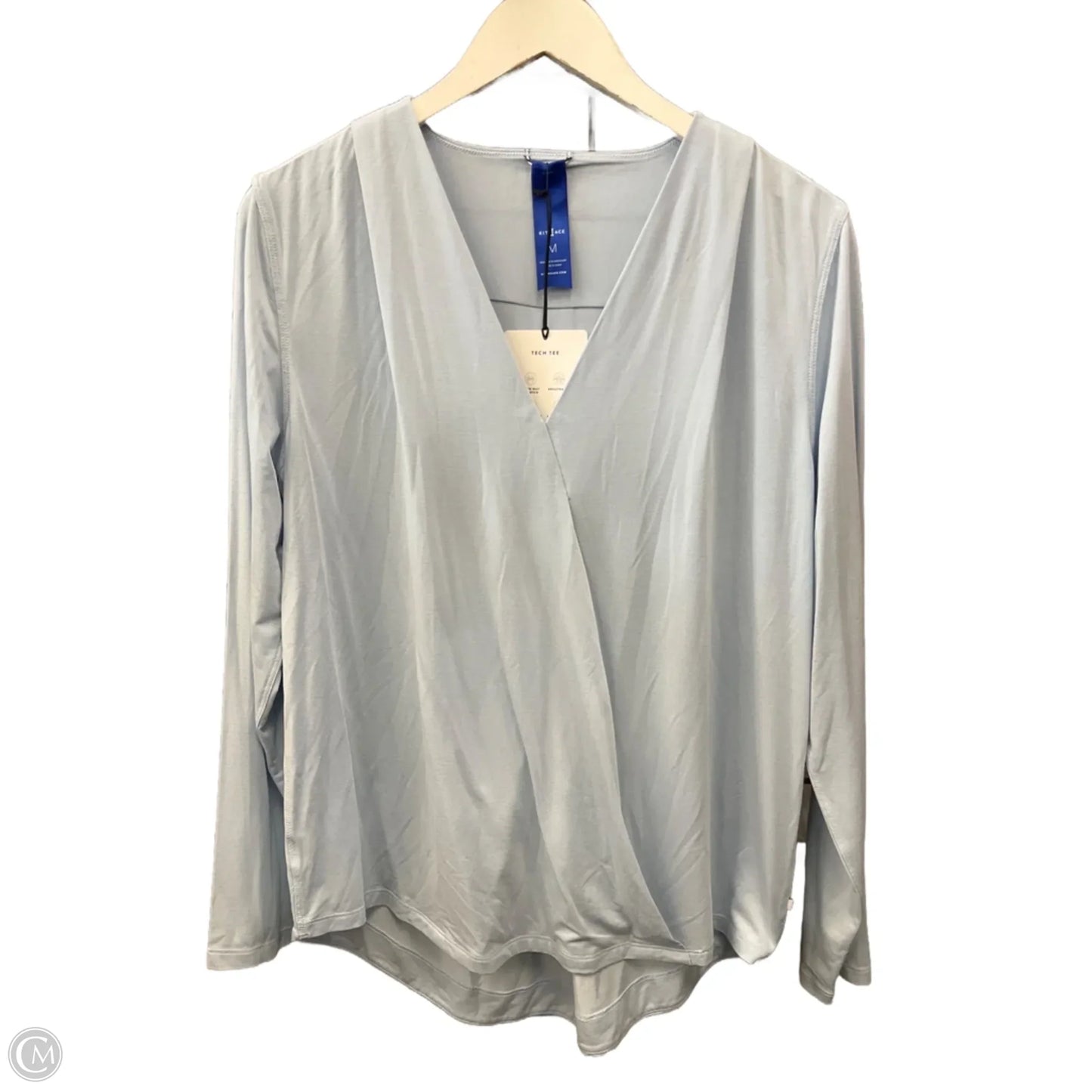 Top Long Sleeve By Cmc In Blue, Size: M