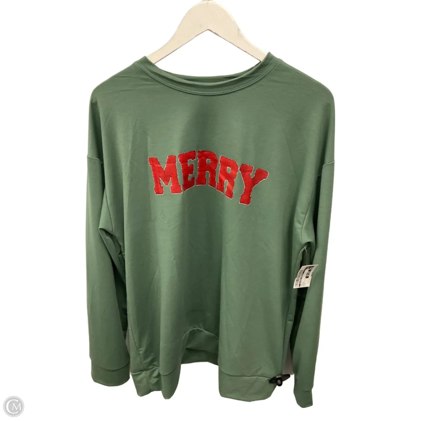 Top Long Sleeve By Clothes Mentor In Green, Size: L