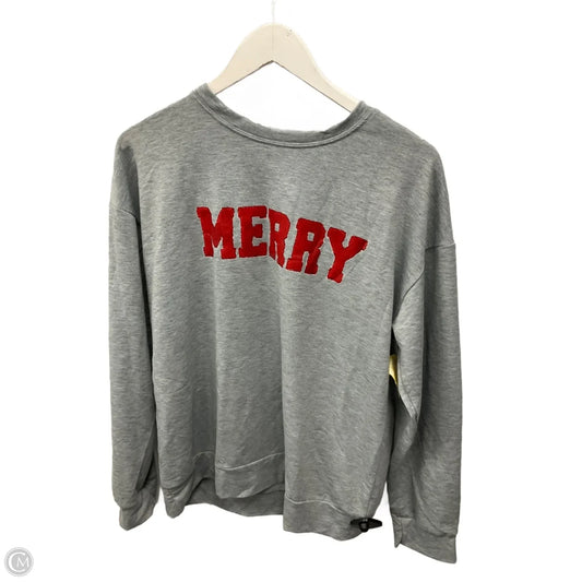 Top Long Sleeve By Clothes Mentor In Grey, Size: M