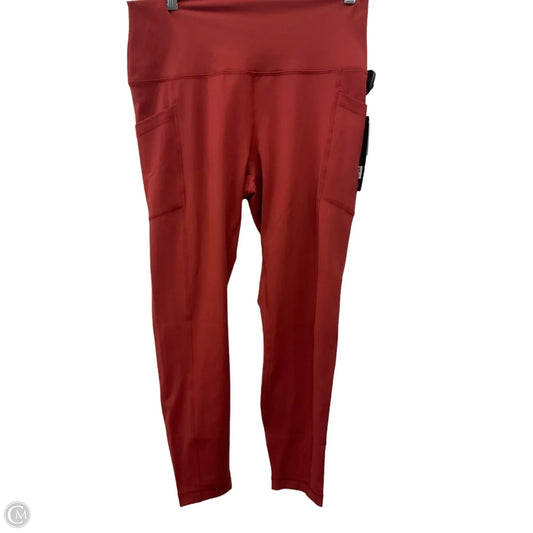 Athletic Leggings By 90 Degrees By Reflex In Orange, Size: Xl