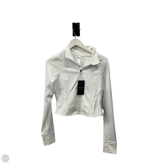 Athletic Top Long Sleeve Collar By Fabletics In White, Size: S