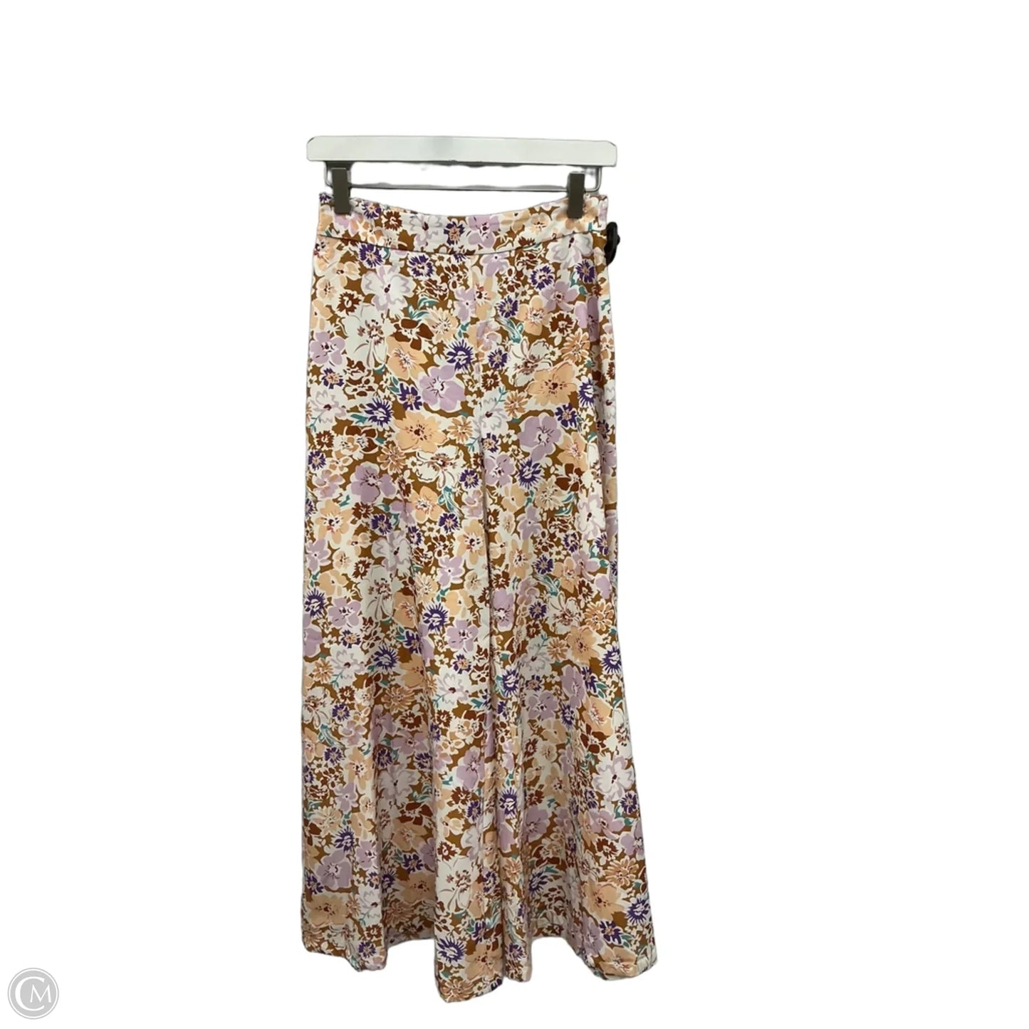 Pants Linen By Simple In Floral Print, Size: S