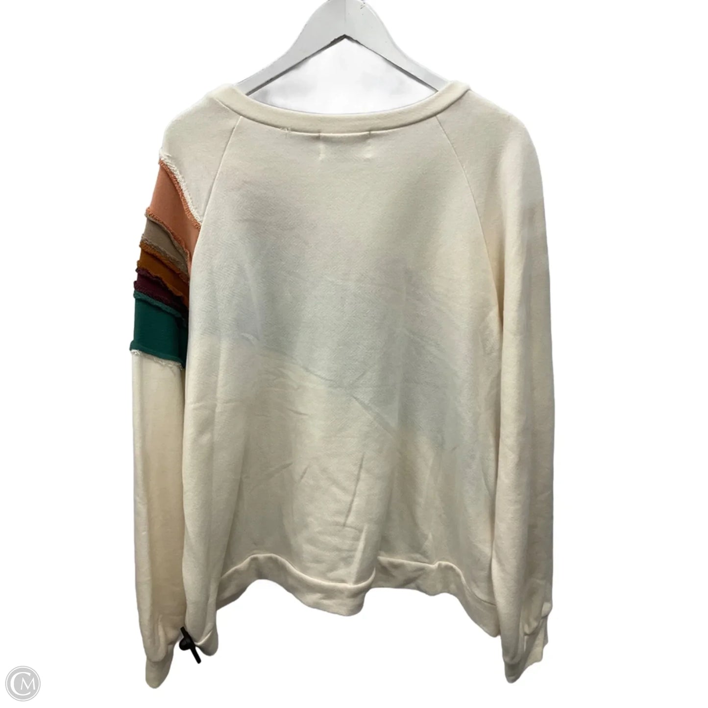 Sweatshirt Crewneck By Bucketlist In Cream, Size: L