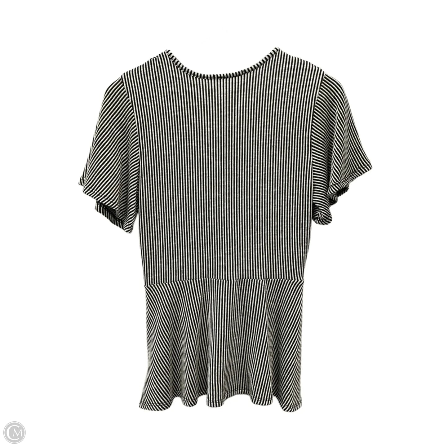 Top Short Sleeve By Caution To The Wind In Striped Pattern, Size: L