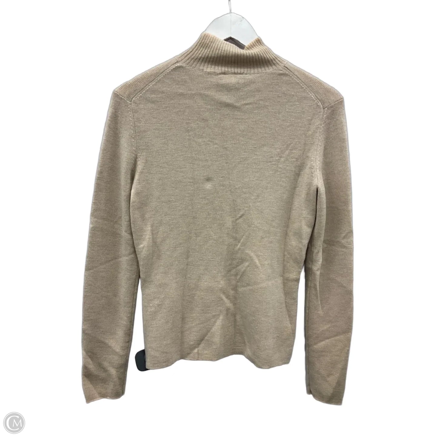 Top Long Sleeve By Ann Taylor In Beige, Size: M