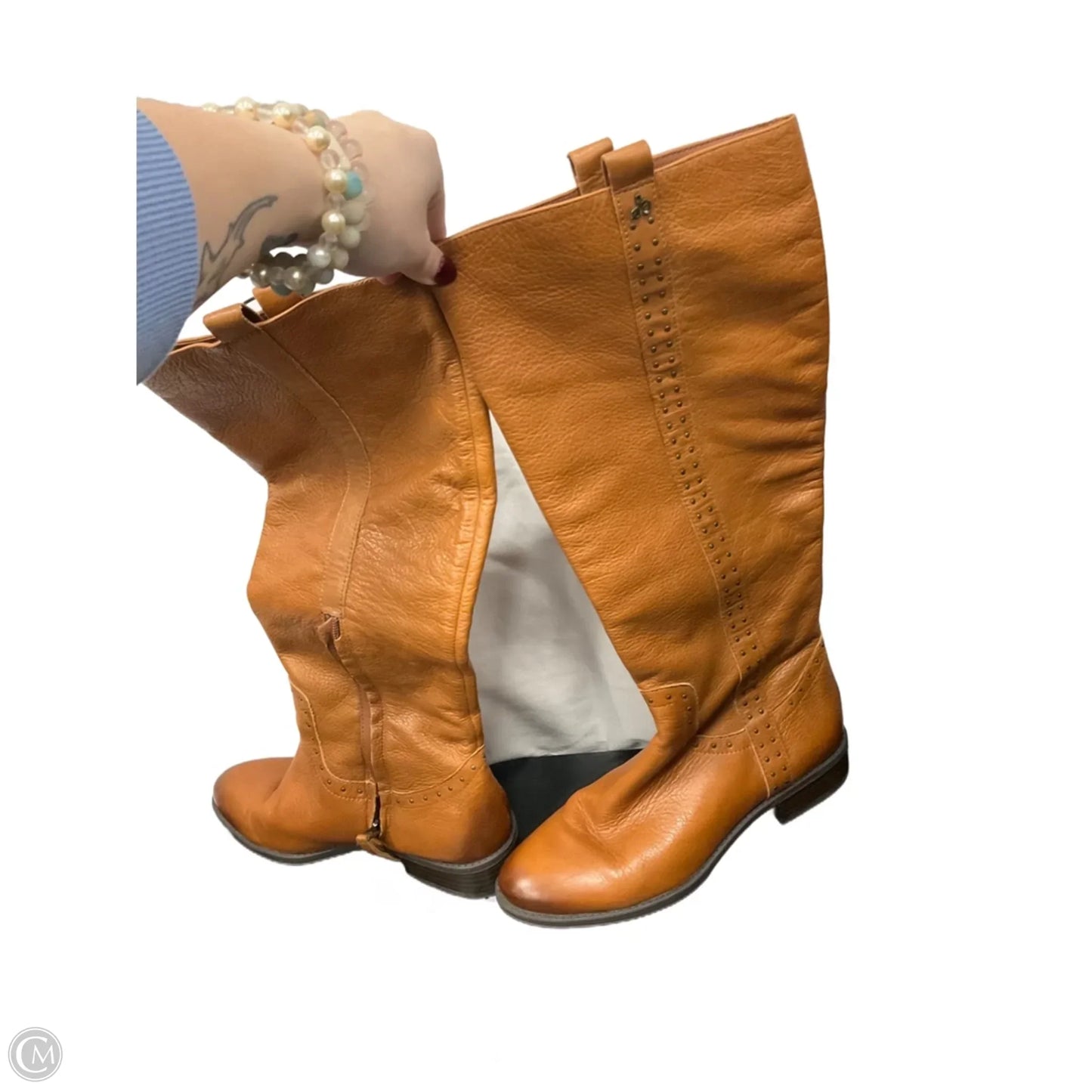 Boots Knee Heels By Sam Edelman In Brown, Size: 8.5