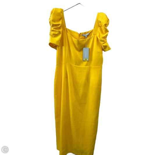 Dress Casual Midi By Antonio Melani In Yellow, Size: L