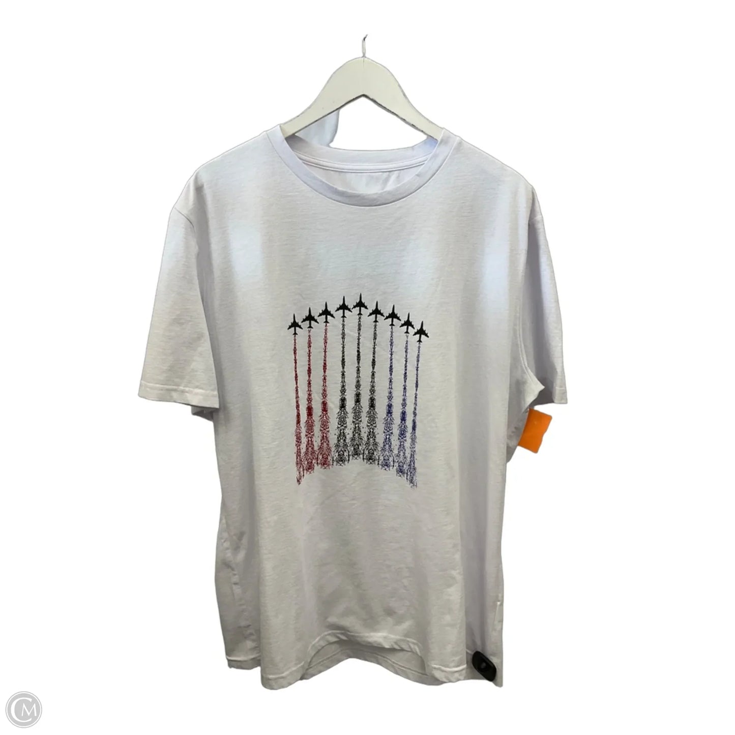 Top Short Sleeve By Clothes Mentor In White, Size: Xxl