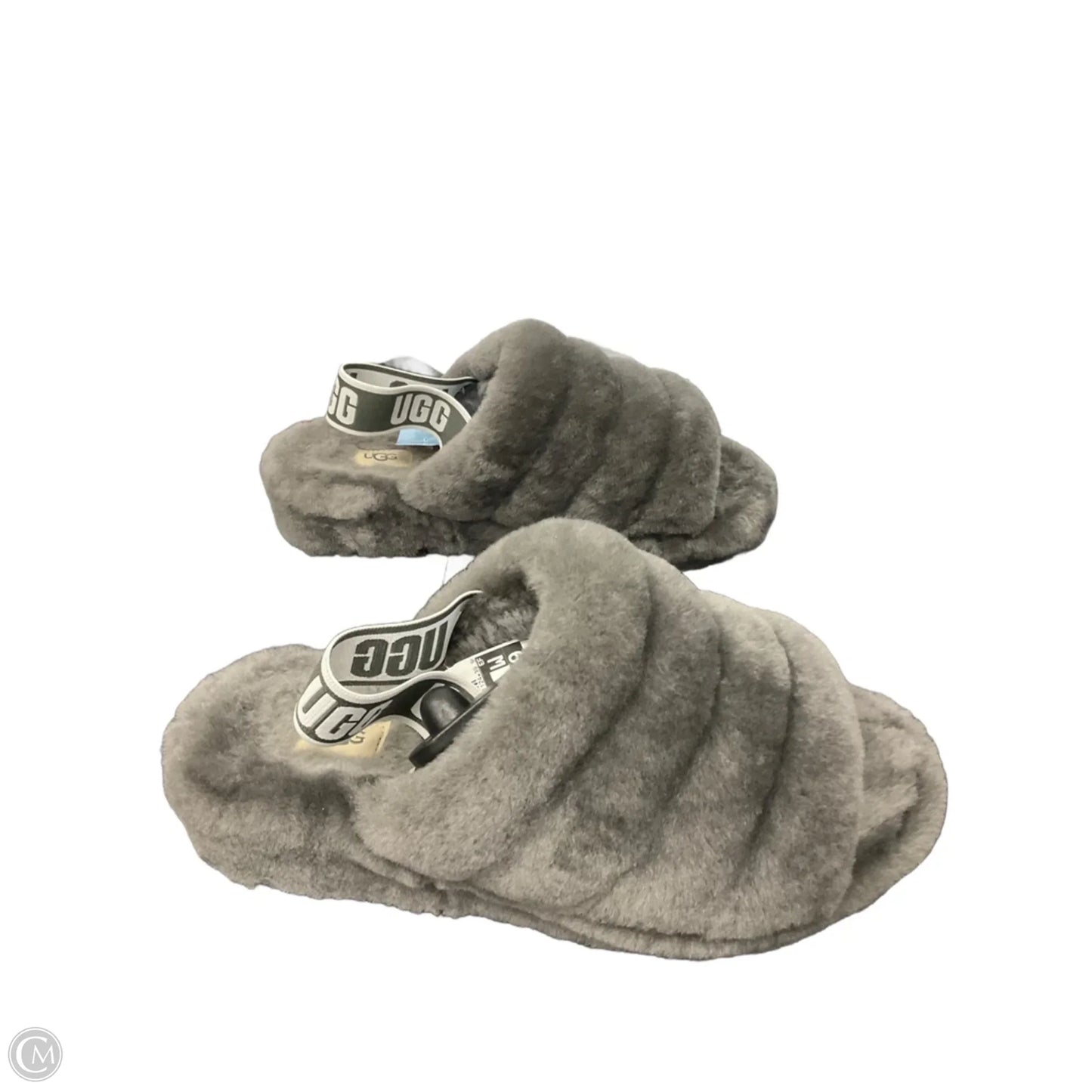 Slippers Designer By Ugg In Grey, Size: 7