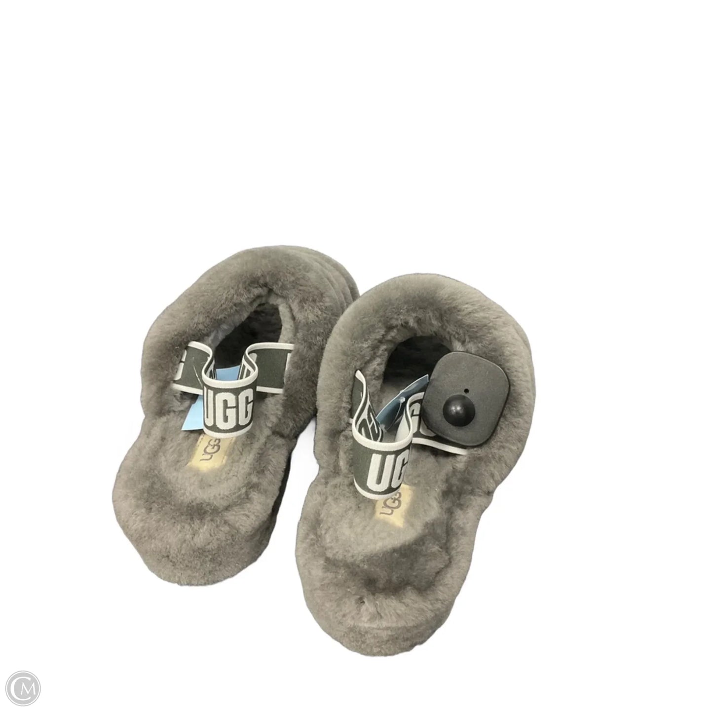 Slippers Designer By Ugg In Grey, Size: 7