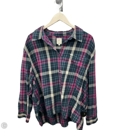 Top Long Sleeve By Lee In Blue, Size: Xl