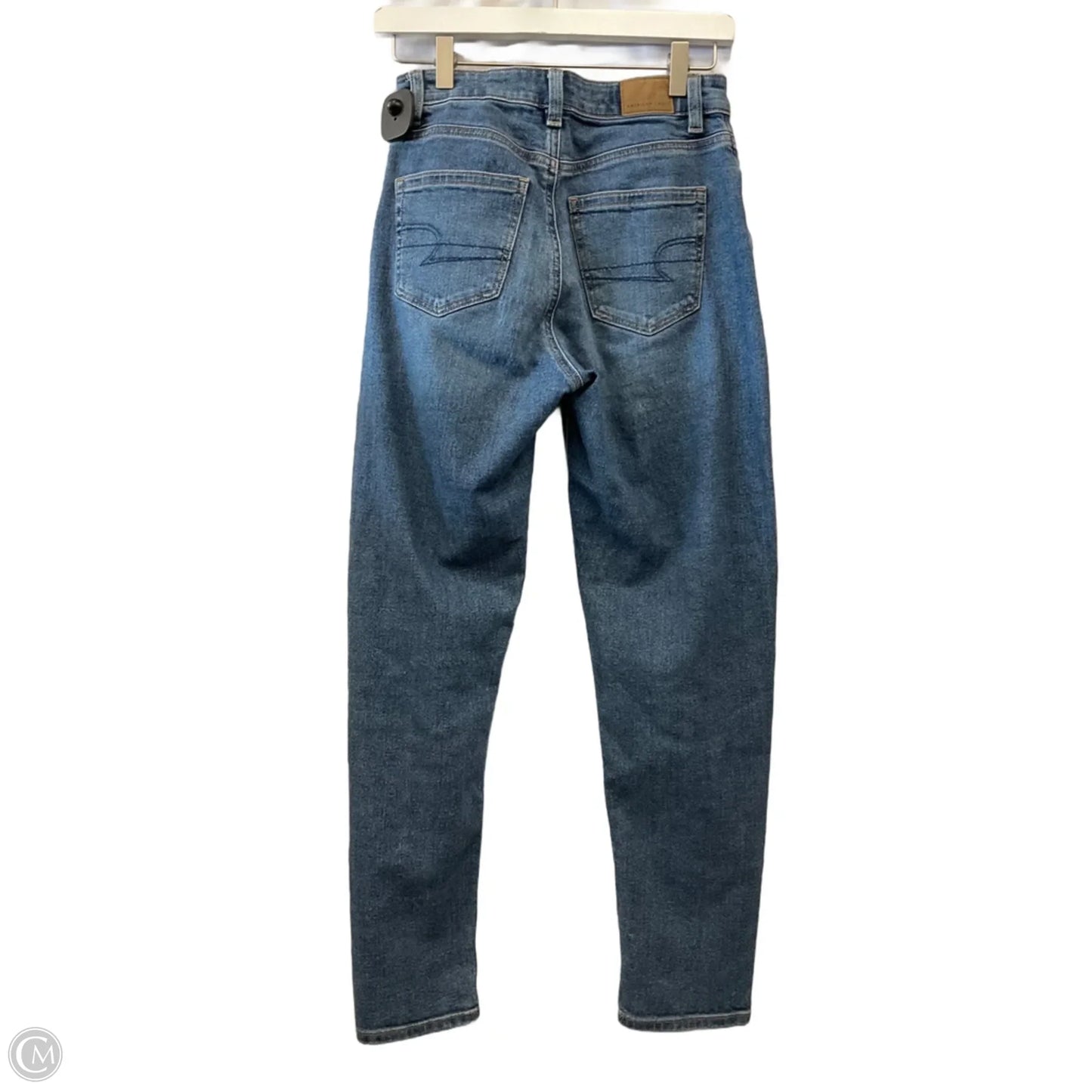 Jeans Skinny By American Eagle In Blue Denim, Size: 0