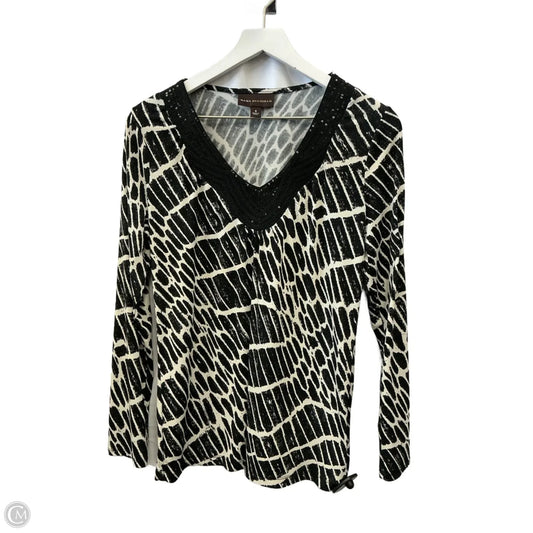 Top Long Sleeve By Dana Buchman In Black, Size: S
