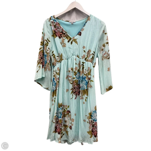 Dress Casual Short By White Birch In Blue & Brown, Size: M