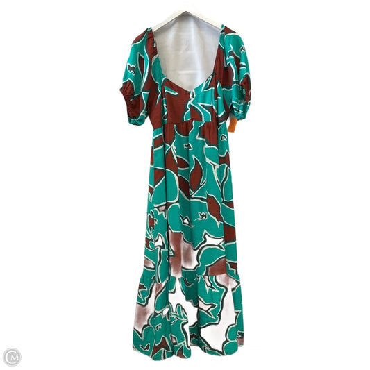 Dress Casual Maxi By Nine West In Blue & Brown, Size: L