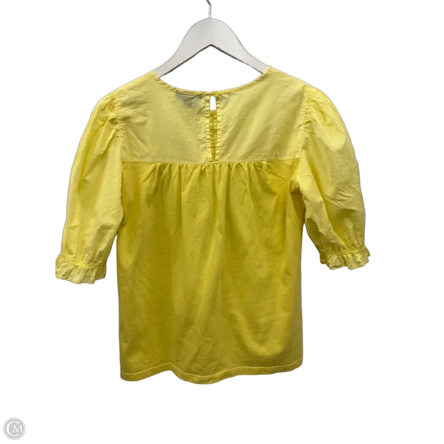 Top Short Sleeve By J. Crew In Yellow, Size: Xs