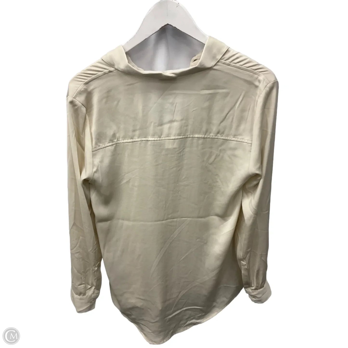 Blouse Long Sleeve By Gap In Cream, Size: Xs