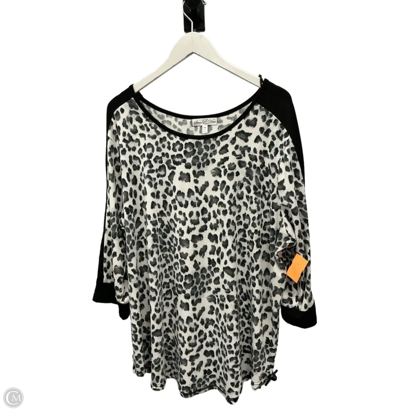 Top 3/4 Sleeve By Clothes Mentor In Animal Print, Size: 3x