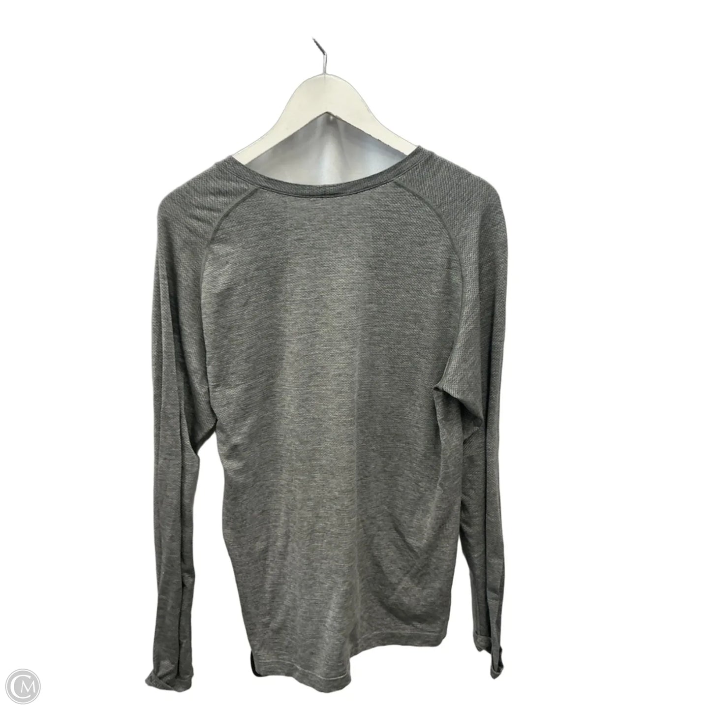 Athletic Top Long Sleeve Crewneck By Lululemon In Grey, Size: L
