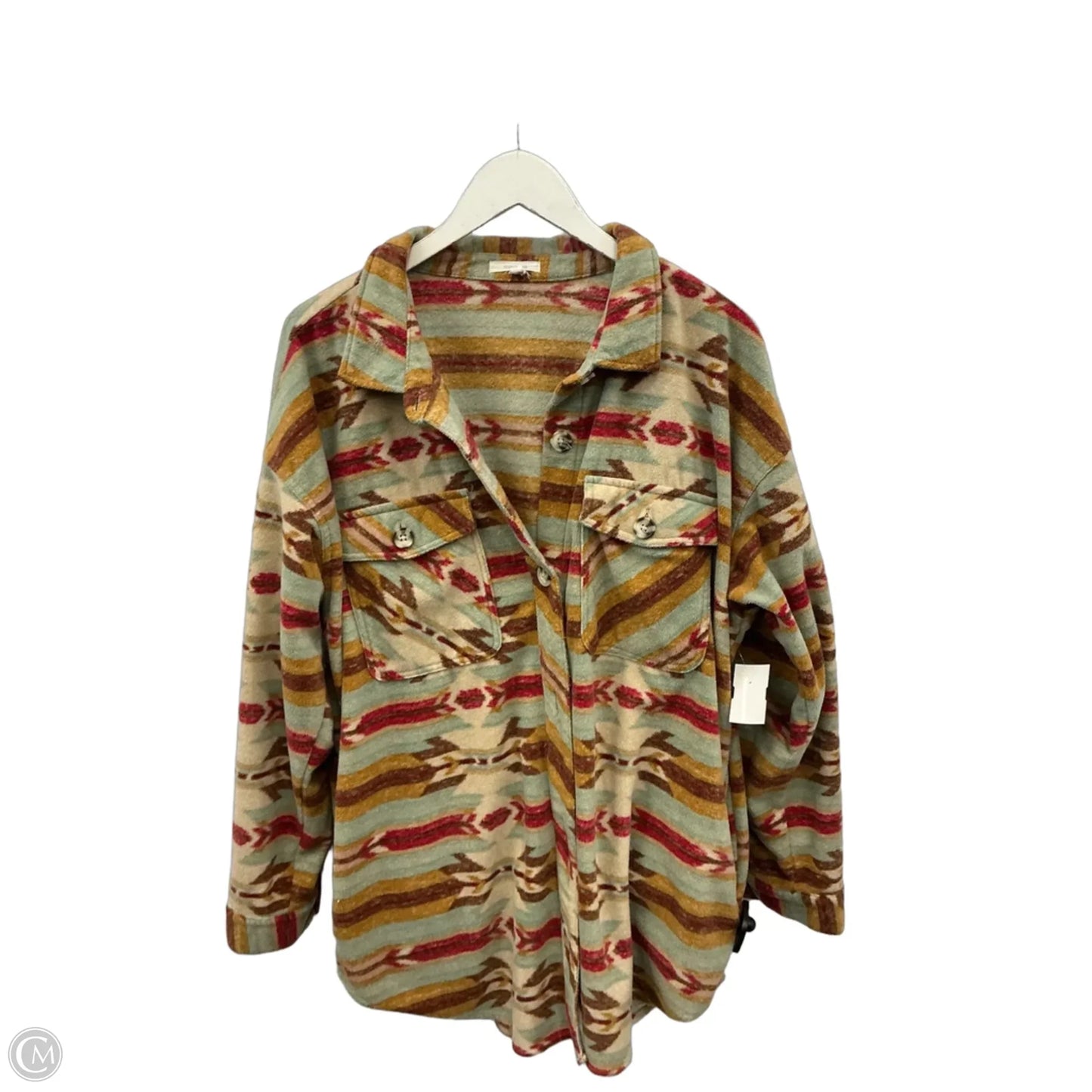 Jacket Shirt By Maurices In Tan, Size: Xl