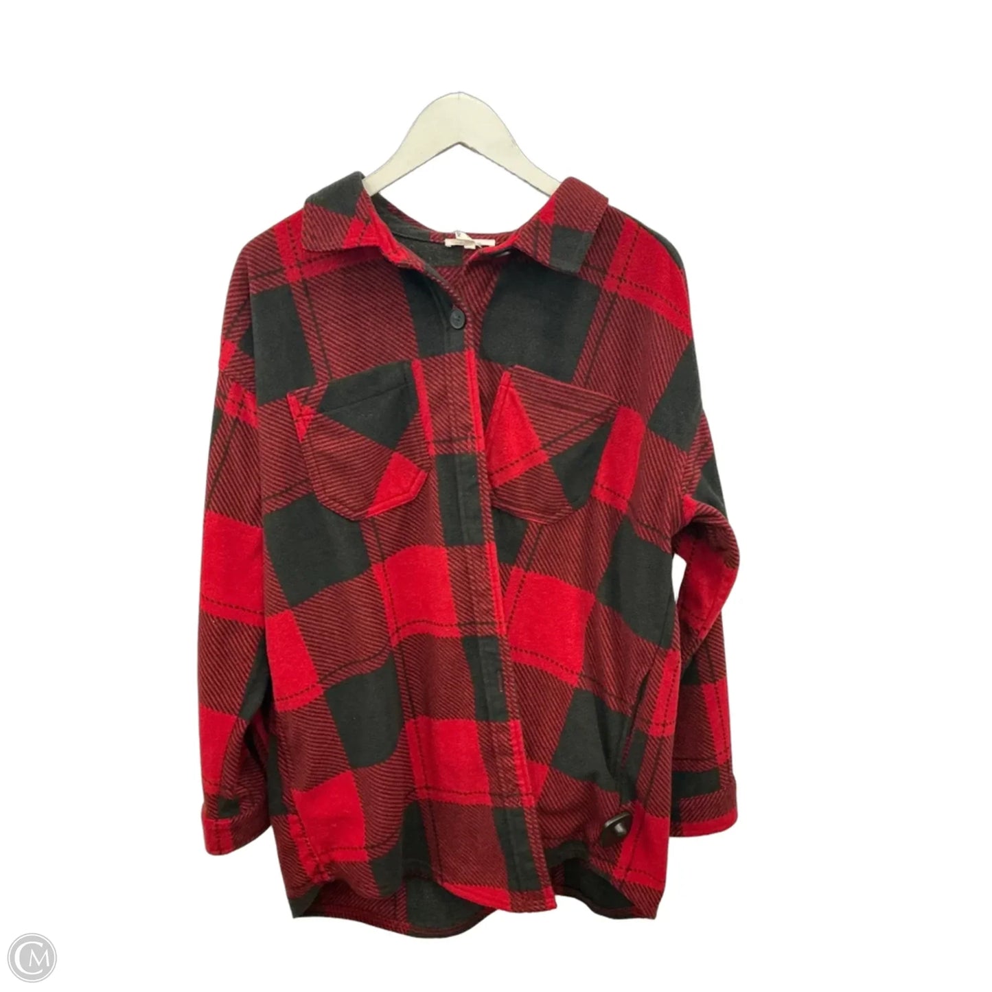 Jacket Shirt By Maurices In Red, Size: Xxl