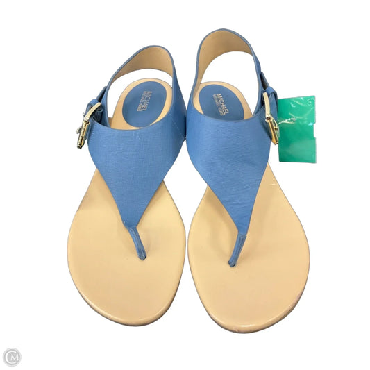 Sandals Flats By Michael By Michael Kors In Blue, Size: 9.5