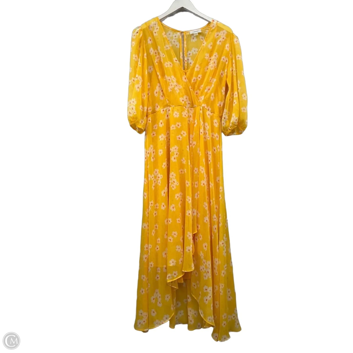 Dress Casual Maxi By Calvin Klein In Yellow, Size: M