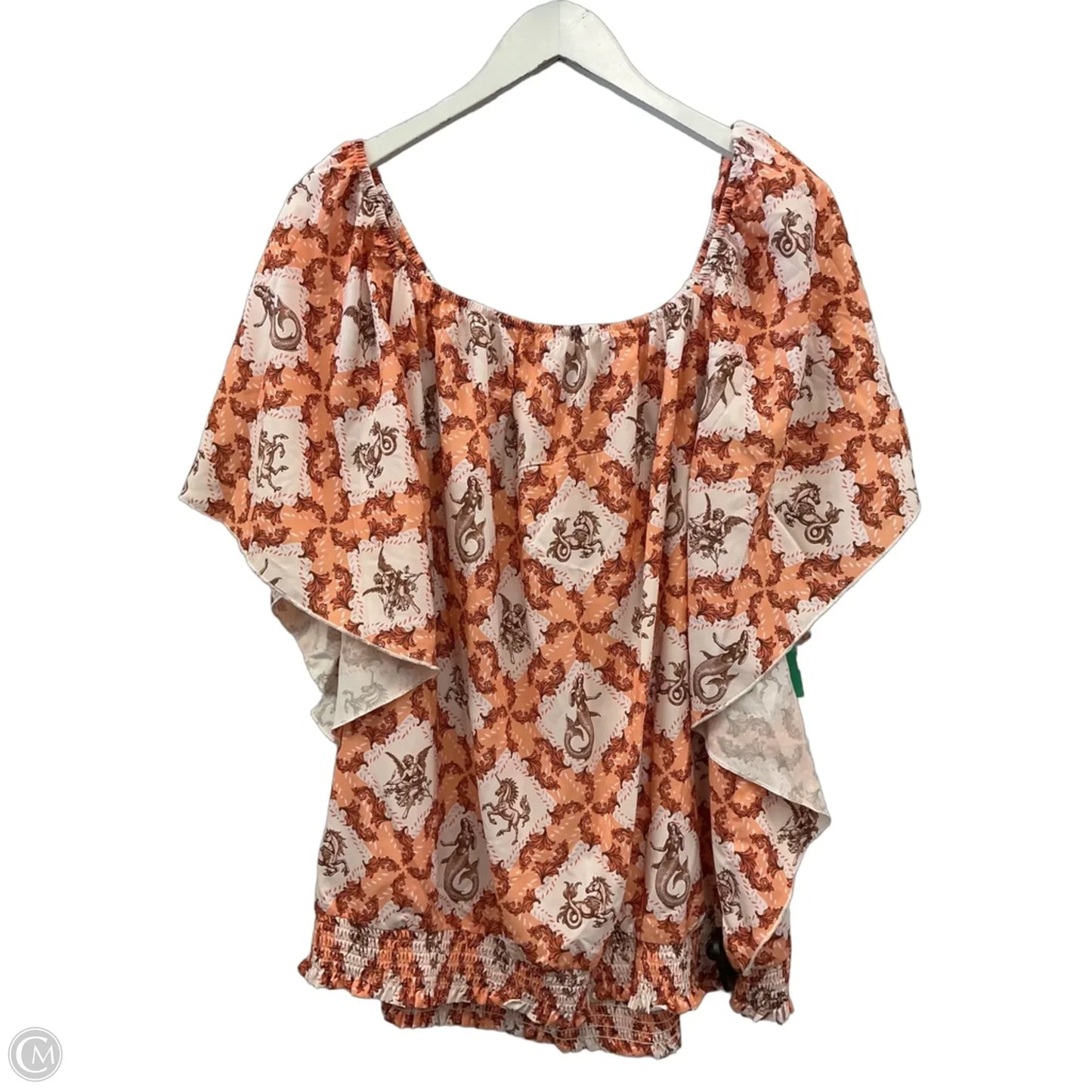 Top Short Sleeve By Bloomchic In Orange, Size: 2x