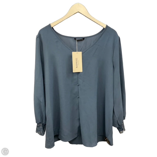 Top Long Sleeve By Bloomchic In Blue, Size: L